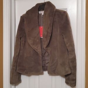 Faux Olive Mink Jacket